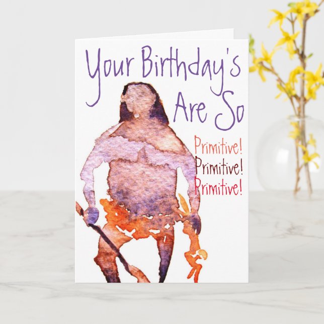 Carte Caveman (Fleur jaune)