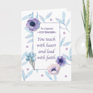 Carte CCD Remerciements de l'enseignant Journée de recon