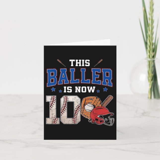 Carte Ce Baller a Maintenant 10 Ans Baseball 10e Anniver (Devant)