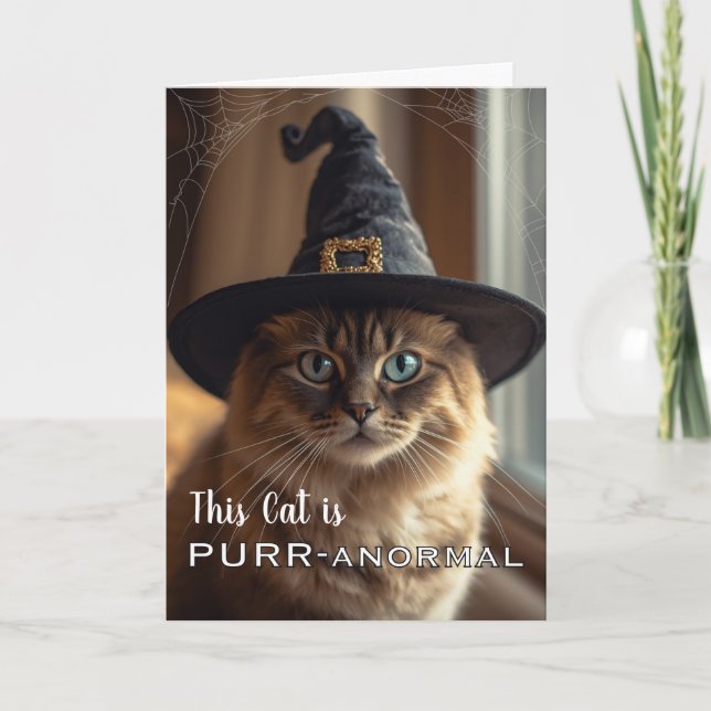 Carte Ce chat est PURR-anormal avec Halloween Sorcière C (Devant)