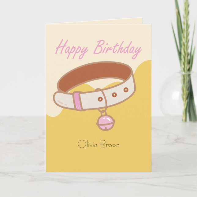 Carte Ce chat Vie heureux Anniversaire Nom Enfants Anniv (Devant)