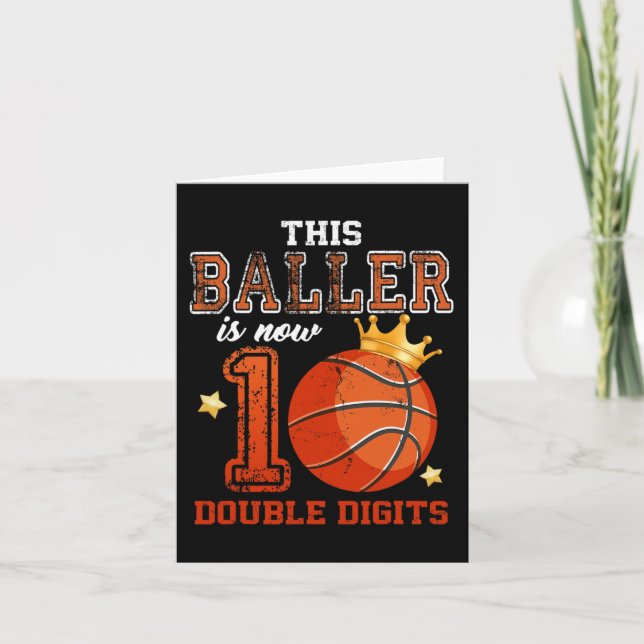 Carte Ce garçon a maintenant 10 ans à deux chiffres Bask (Devant)