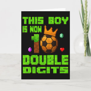 Carte Ce garçon a maintenant 10 ans Soccer à double chif