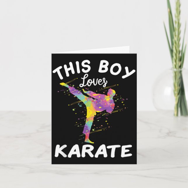 Carte Ce garçon aime le karaté (Devant)