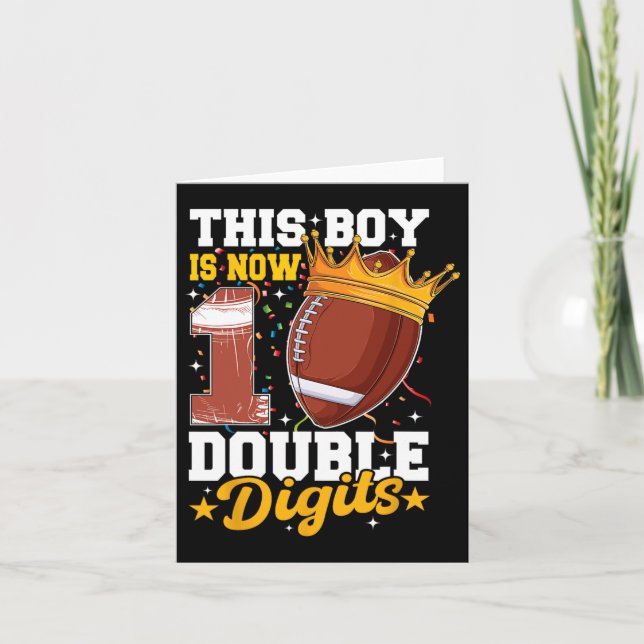 Carte Ce Garçon Maintenant 10 Chiffres Double Football 1 (Devant)