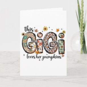 Carte Ce Gigi Aime Ses Citrouilles Tomber Thanksgiving