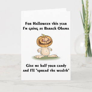 Carte Ce Halloween je vais comme Barack Obama