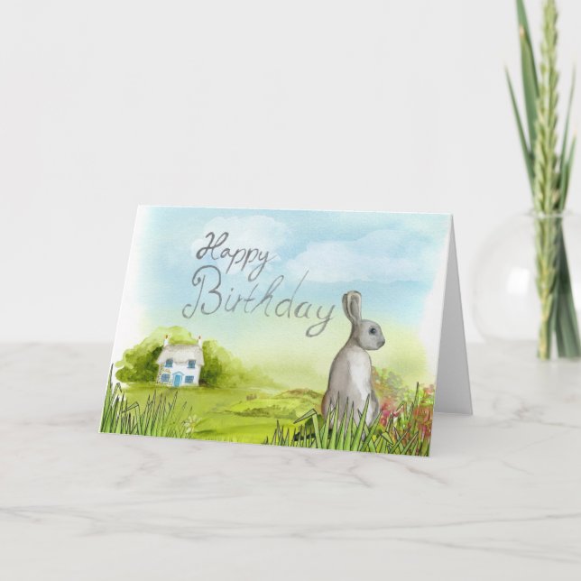 Carte Ce lapin souhaite un joyeux anniversaire ! (Devant)