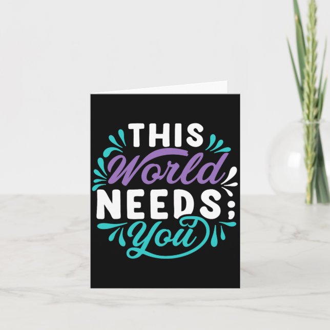Carte Ce Monde a Besoin de Vous Design Tri-Blend Premium (Devant)