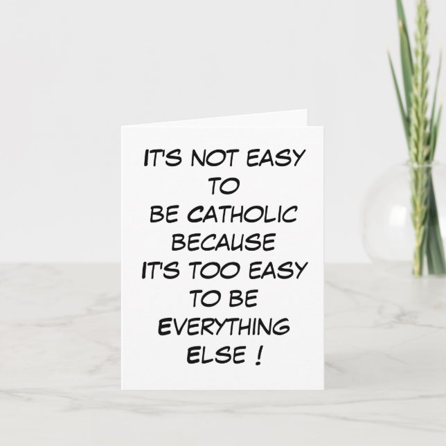 Carte Ce n'est pas facile d'être catholique... (Devant)