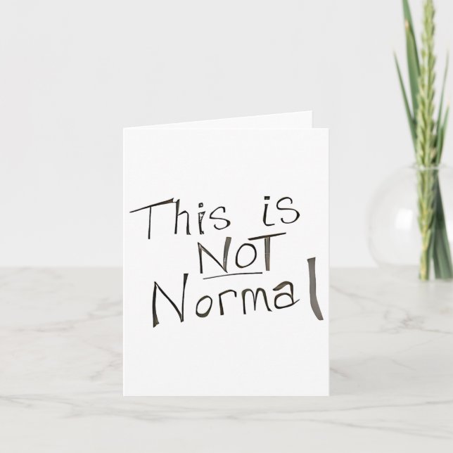 Carte Ce N'Est Pas Normal - Sos Pour Le Monde (Devant)