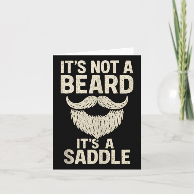 Carte Ce N'Est Pas Une Barbe C'Est Une Selle - Citation  (Devant)
