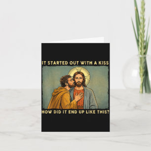 Carte Ce n'était qu'un baiser jesus & judas mème drô