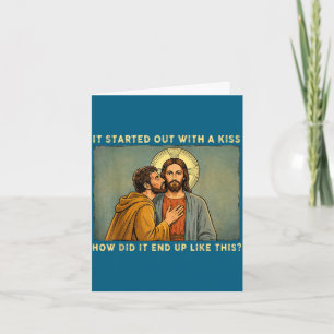 Carte Ce n'était qu'un baiser jésus & judas mème drôle
