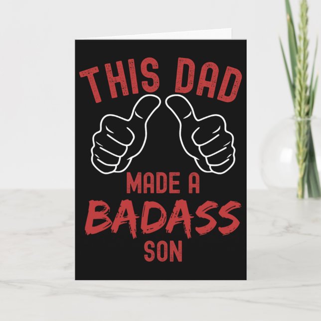 Carte Ce papa a fait un fils byd drôle de blague de fête (Devant)