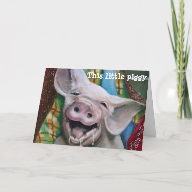 CARTE CE PETIT PIGGY VOUS SOUHAITE UN ANNIVERSAIRE TRÈS  (Devant)