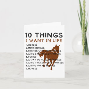Carte Ce Que Je Veux Dans Ma Vie Chevaux Plus Chevaux Ch