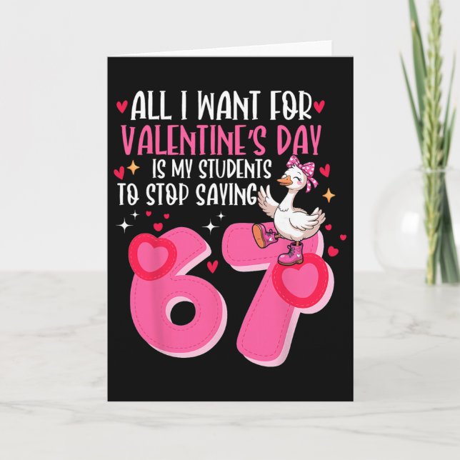 Carte Ce que je veux pour la Saint-Valentin, c'est que m (Devant)