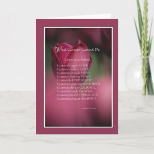 Carte Ce que le cancer ne peut pas faire, soutenir et en