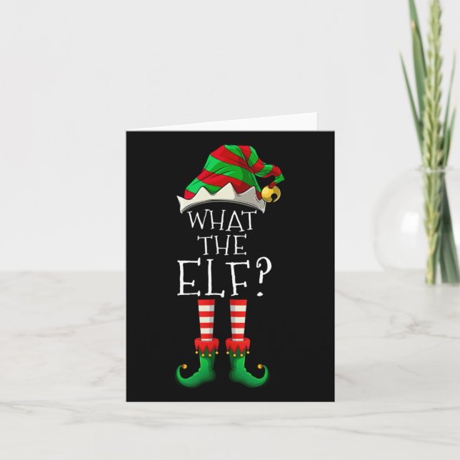 Carte Ce que l'Elf Christmas Family Matching Group s'amu (Devant)