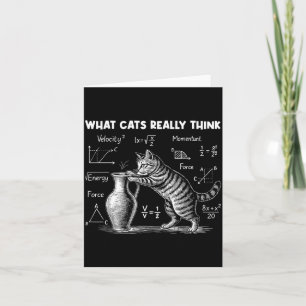 Carte Ce que les chats pensent vraiment Drôle de physiqu