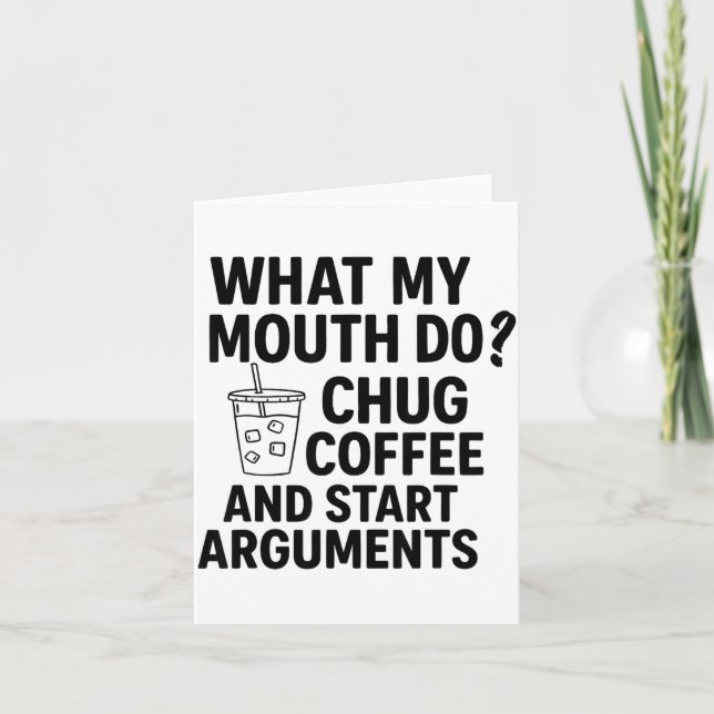 Carte Ce que ma bouche fait avaler du café et commencer  (Devant)