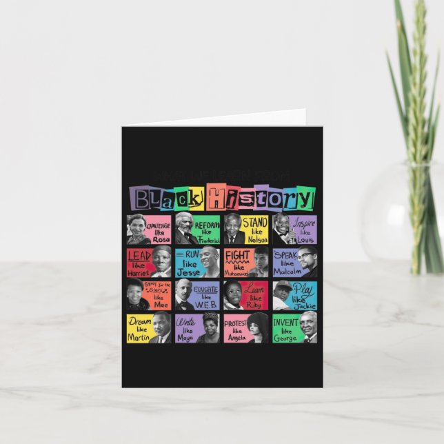 Carte Ce que nous apprenons de Black History Sticker (Devant)