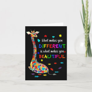 Carte Ce qui vous rend différents Giraffe Maman Autisme 