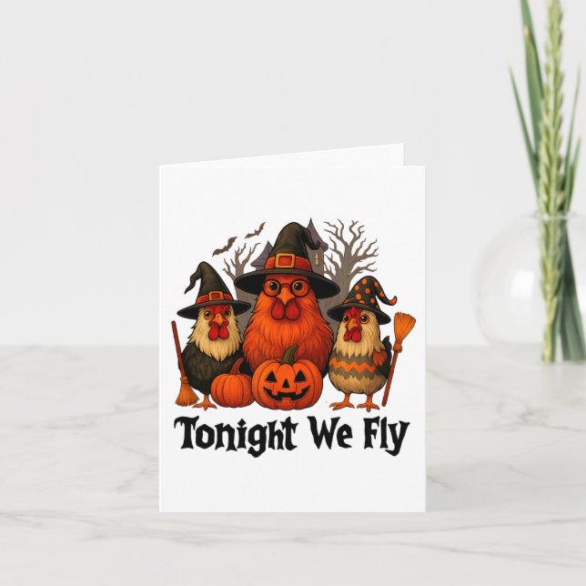 Carte Ce Soir, Nous Avons Volé Drôle Halloween Chicken S (Devant)
