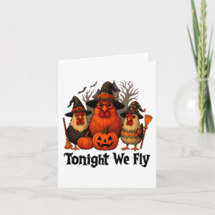 Carte Ce Soir, Nous Avons Volé Drôle Halloween Chicken S