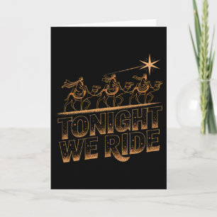 Carte Ce soir nous chevauchons trois sages hommes concep