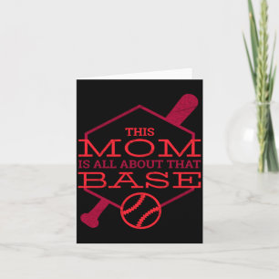 Carte Ce Tee-Shirt Baseball Maman Tout Sur La Base