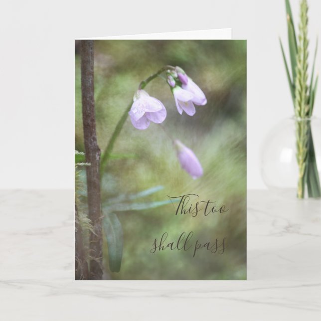 Carte Ce Trop Passe La Fleur De Forêt Rose (Devant)