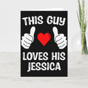 Carte Ce type adore sa femme Jessica petite amie Valenti