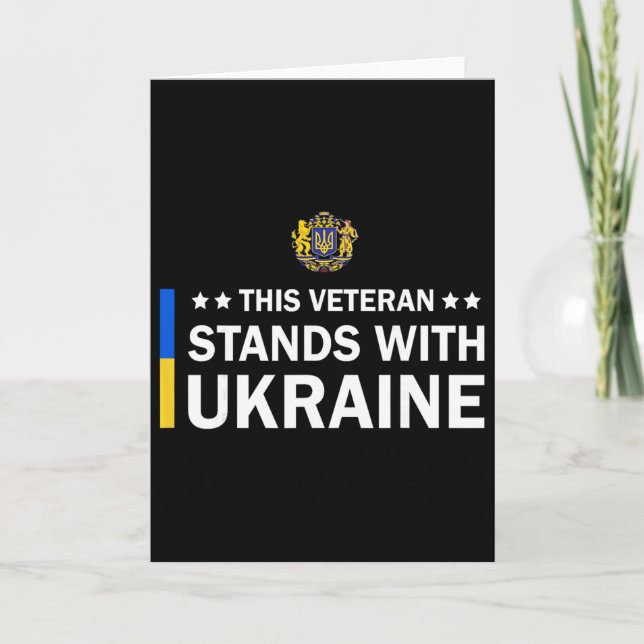 Carte Ce vétéran se tient avec l'Ukraine (Devant)