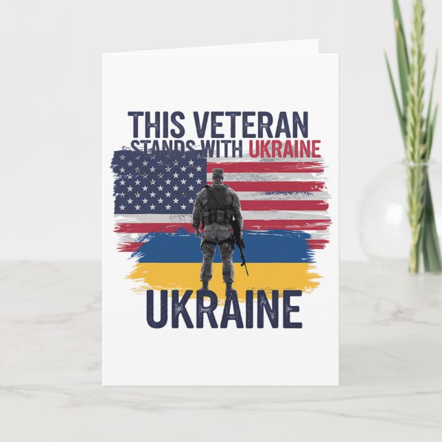 Carte Ce vétéran se tient avec l'Ukraine 2  (Devant)
