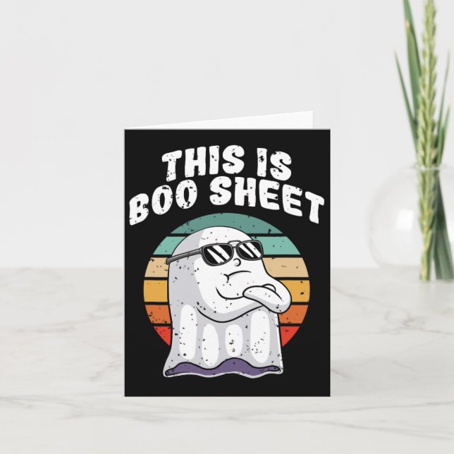 Carte Ceci Est Bosheet Fun Halloween Costume Fun Pun Fan (Devant)