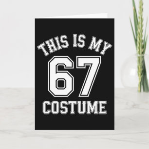 Carte Ceci est mon costume de Halloween 67 Sports Hummor