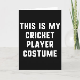 Carte Ceci est mon costume de joueur de cricket Hallowee