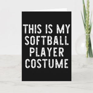 Carte Ceci est mon costume de joueur de softball Hallowe