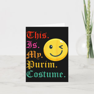 Carte Ceci est mon costume de Pourim drôle juif