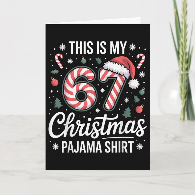 Carte Ceci est mon pyjama de Noël 67 67 Mème Garçons Gen (Devant)
