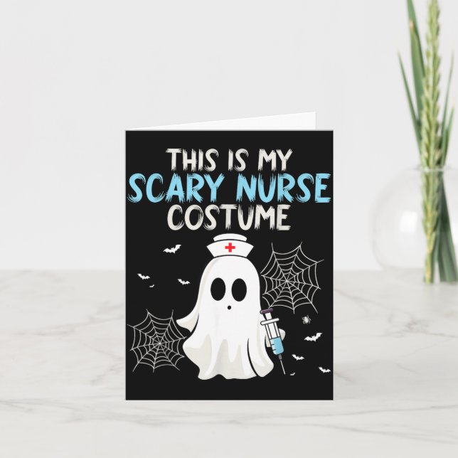 Carte Ceci est un costume d'infirmière effrayant - Hallo (Devant)