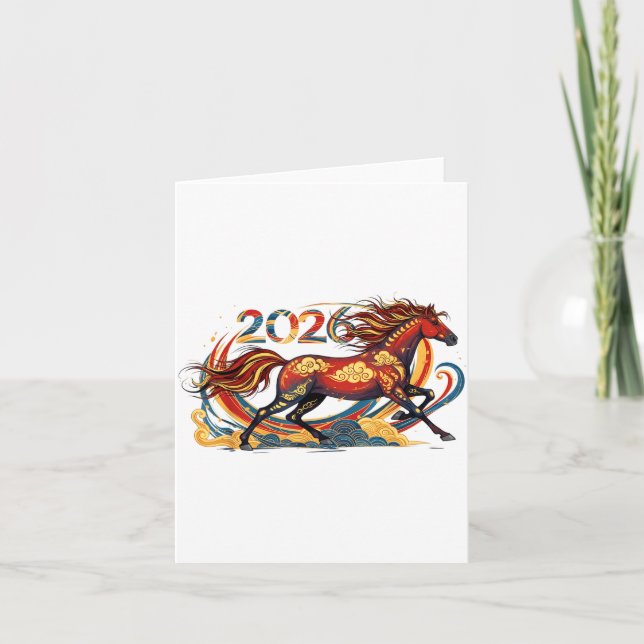 Carte Celebrate 2026 Year Of The Horse Lunar New Year Te (Devant)