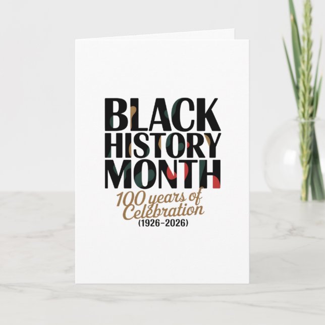 CARTE CELEBRATE BLACK HISTORY MONTH  (Devant)