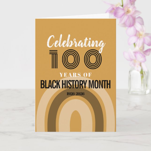 Carte Celebrating 100 Years Of Black History Month (Orchidée)
