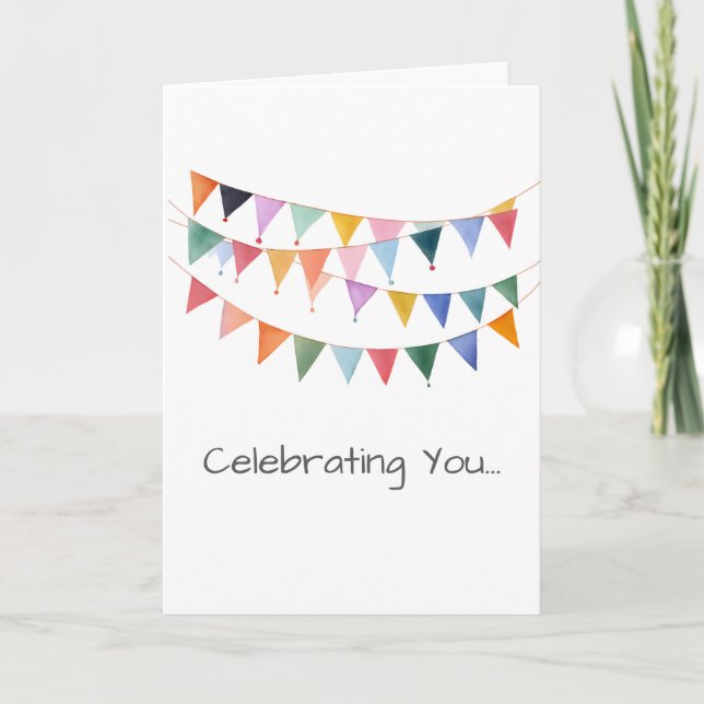 Carte Celebrating You Happy Birthday Colorful Artisan (Devant)