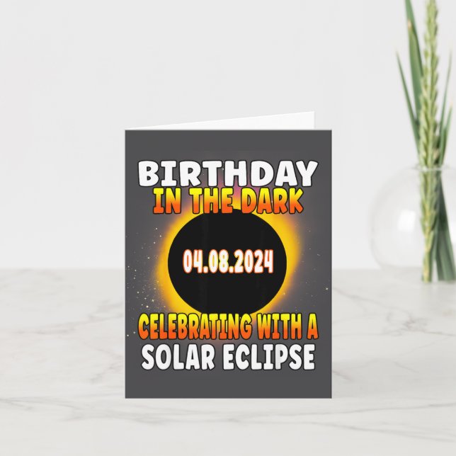 Carte Célébration d'anniversaire de l'éclipse solaire to (Devant)