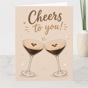Carte Célébration d'anniversaire Espresso Martini