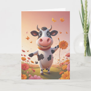 Carte Célébration d'anniversaire Moo-sical